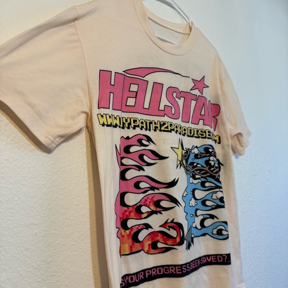 Helstar Graphic Tee - Cream and Multicolor - Picture 4 of 8